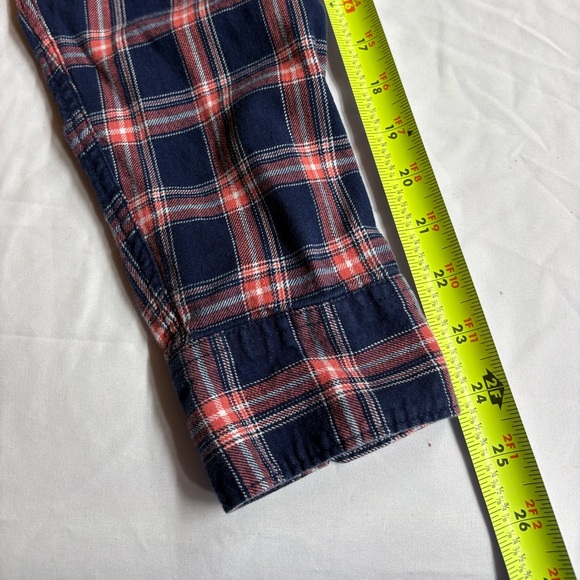 Wrangler Men's Blue & Salmon Plaid Shirt size L - Picture 12 of 12